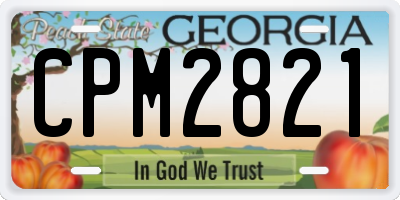 GA license plate CPM2821