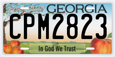 GA license plate CPM2823