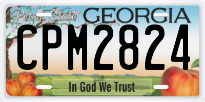 GA license plate CPM2824