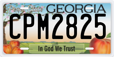 GA license plate CPM2825