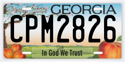GA license plate CPM2826