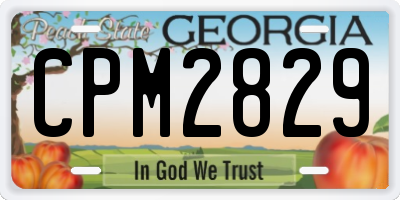 GA license plate CPM2829