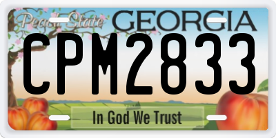 GA license plate CPM2833
