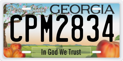GA license plate CPM2834