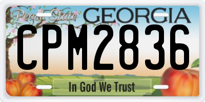 GA license plate CPM2836