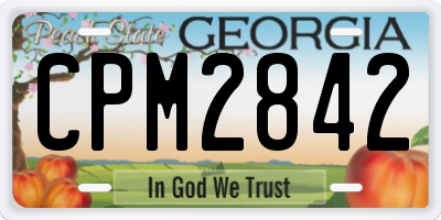 GA license plate CPM2842