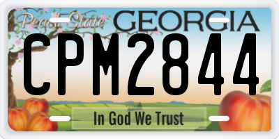 GA license plate CPM2844