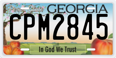 GA license plate CPM2845