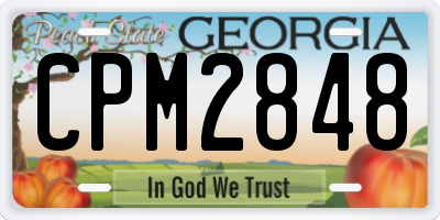 GA license plate CPM2848
