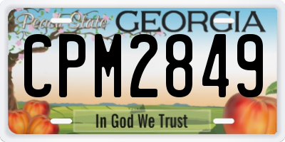 GA license plate CPM2849
