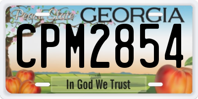 GA license plate CPM2854