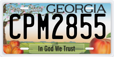 GA license plate CPM2855