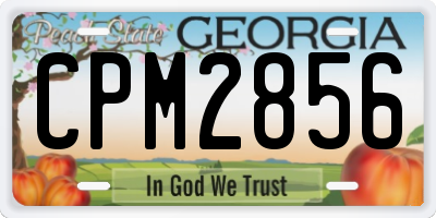 GA license plate CPM2856