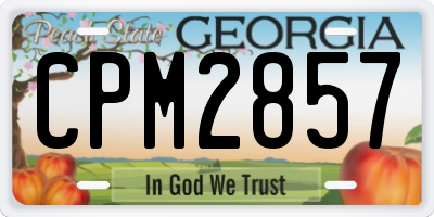 GA license plate CPM2857