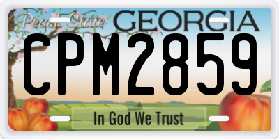 GA license plate CPM2859