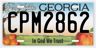 GA license plate CPM2862