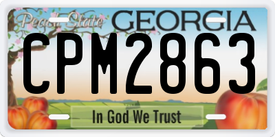 GA license plate CPM2863