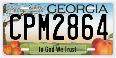 GA license plate CPM2864