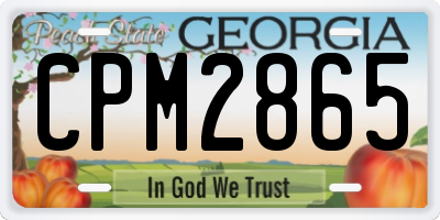 GA license plate CPM2865
