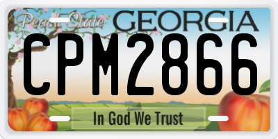 GA license plate CPM2866