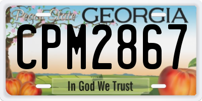 GA license plate CPM2867