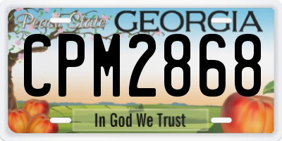 GA license plate CPM2868