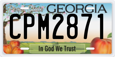 GA license plate CPM2871