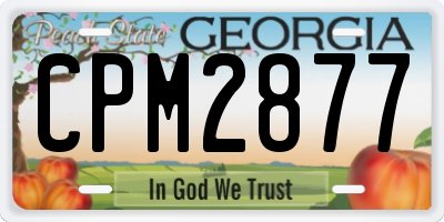 GA license plate CPM2877