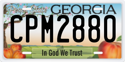 GA license plate CPM2880