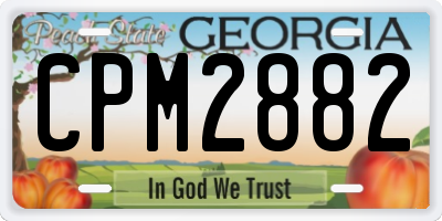 GA license plate CPM2882