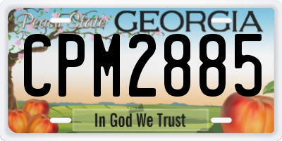 GA license plate CPM2885