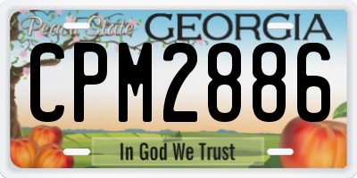 GA license plate CPM2886