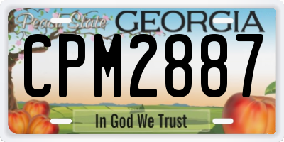 GA license plate CPM2887