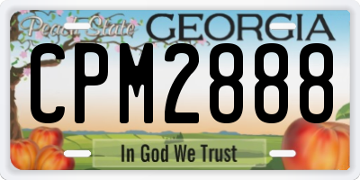 GA license plate CPM2888