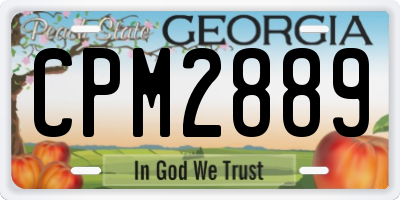 GA license plate CPM2889