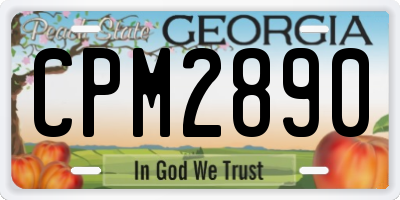 GA license plate CPM2890