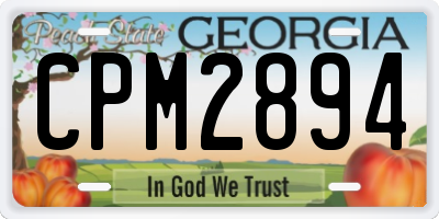 GA license plate CPM2894