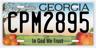GA license plate CPM2895