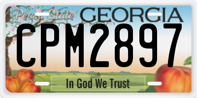 GA license plate CPM2897