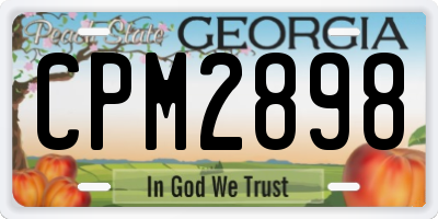 GA license plate CPM2898