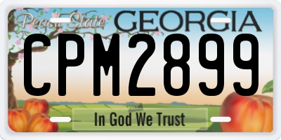 GA license plate CPM2899