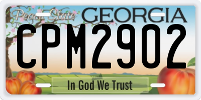GA license plate CPM2902