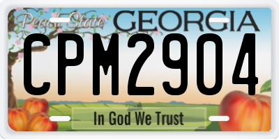 GA license plate CPM2904