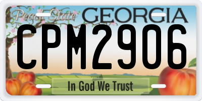 GA license plate CPM2906