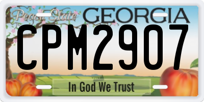 GA license plate CPM2907
