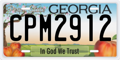 GA license plate CPM2912