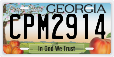 GA license plate CPM2914
