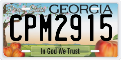 GA license plate CPM2915
