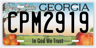 GA license plate CPM2919