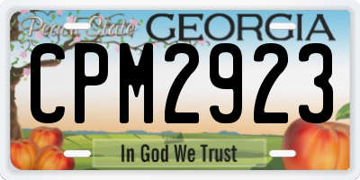 GA license plate CPM2923